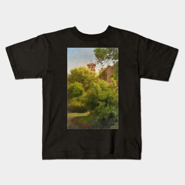 Gardens Below the Palace Walls Kids T-Shirt by IanWL